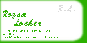 rozsa locher business card